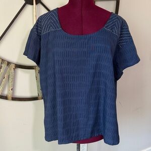 Dignity Not Charity Navy Blue Top